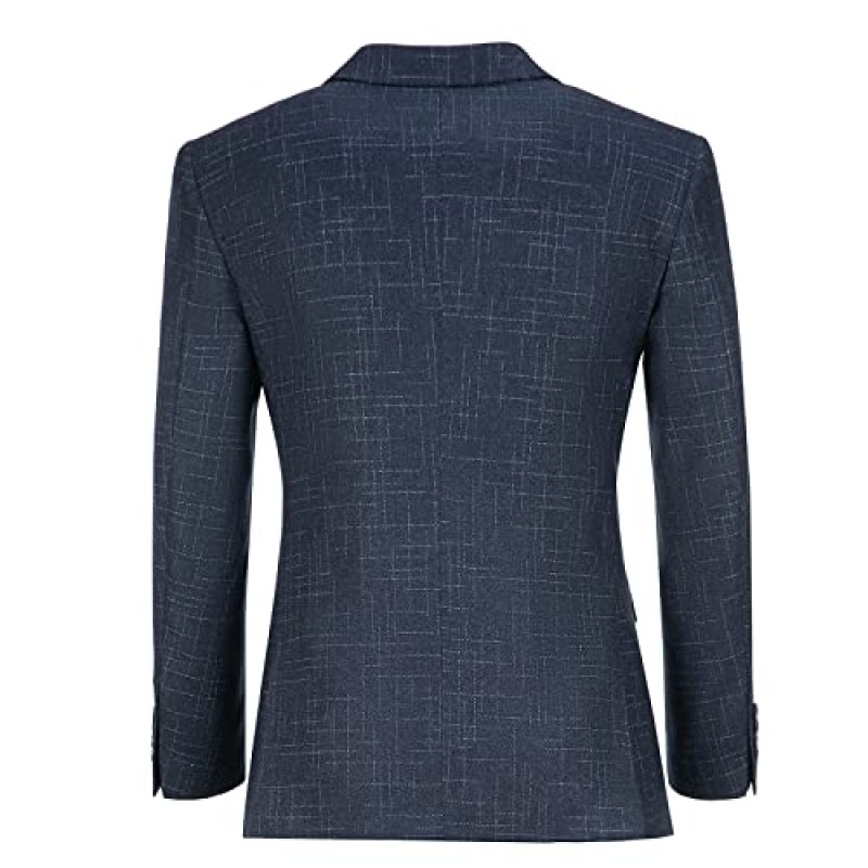 Fesenbo 남성 정장 3 조각 격자 무늬 슬림 피트 턱시도 더블 브레스트 댄스 파티 복장 남성 자켓 블레이저 조끼와 바지 넥타이