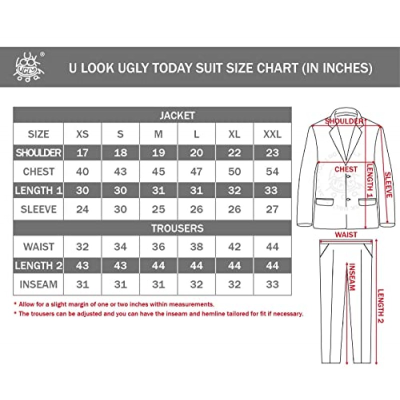 U LOOK UGLY TODAY 남자 파티 정장 솔리드 컬러 댄스 파티 정장 테마 파티 이벤트 클럽 자켓 타이 바지