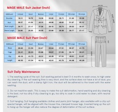 MAGE 남성 남성 2 피스 정장 우아한 솔리드 더블 브레스트 슬림 피트 턱시도 정장 블레이저와 바지