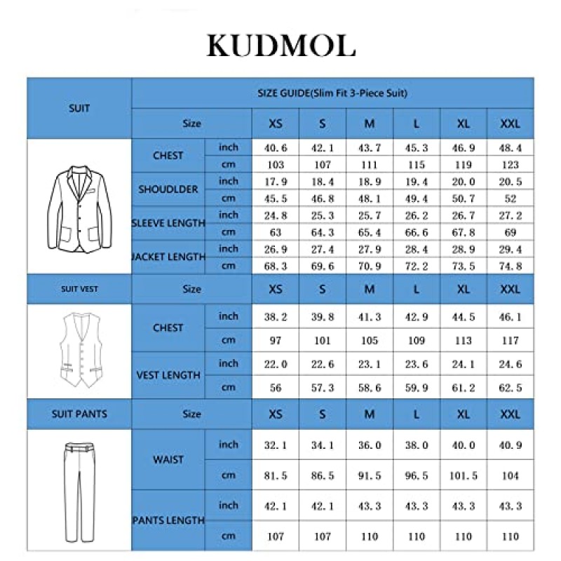 남성 정장 슬림 피트 3 조각 정장 남성용 원 버튼 솔리드 턱시도 블레이저 자켓 조끼 & 바지 세트 댄스 파티 비즈니스 웨딩