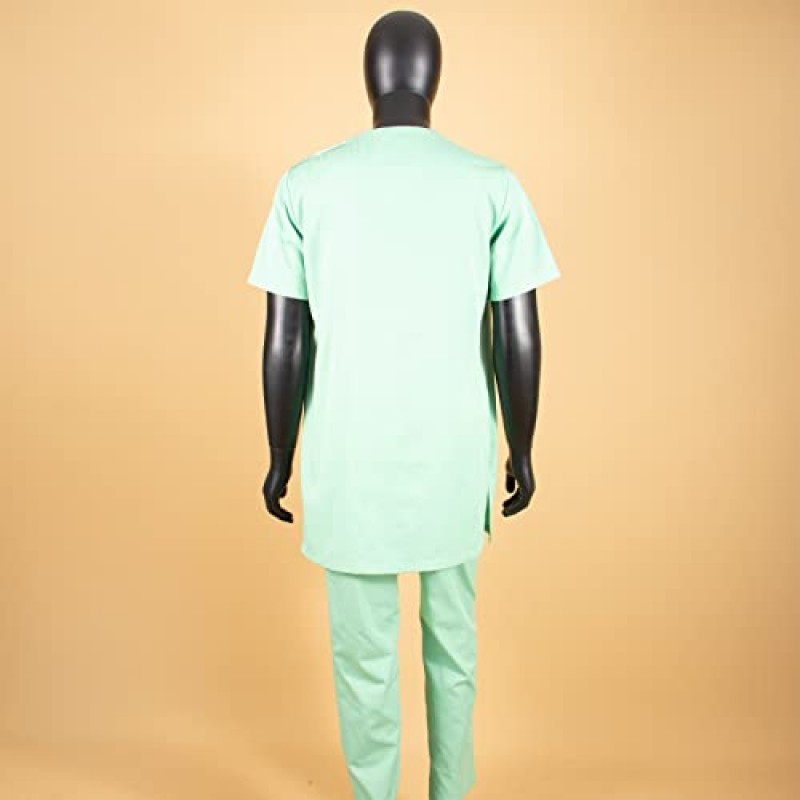 남성용 아프리카 정장 셔츠 및 바지 2 피스 세트 앙카라 복장 플러스 사이즈 캐주얼 복장 Tracksuit