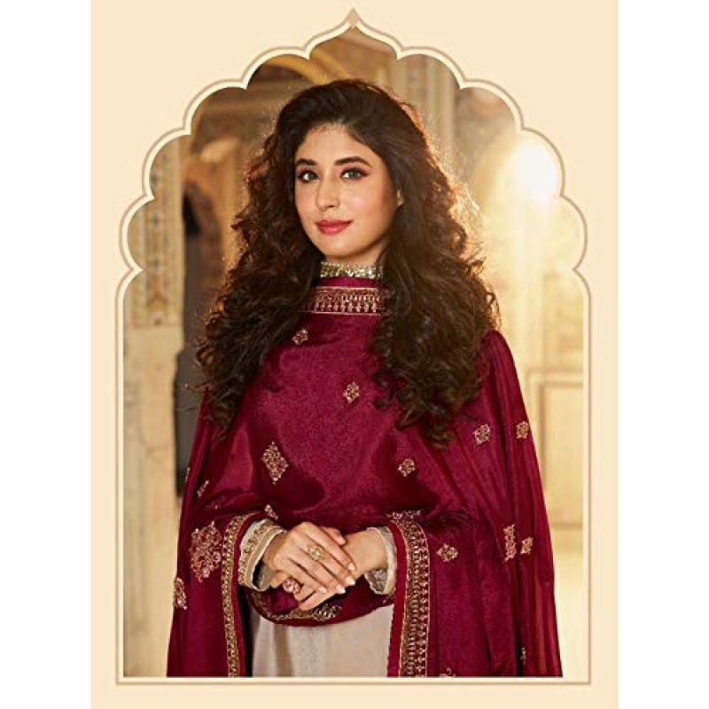 Designerharsha 무거운 자수 작업 파키스탄 인도 착용 Shalwar Kameez Palazzo Dupatta 정장