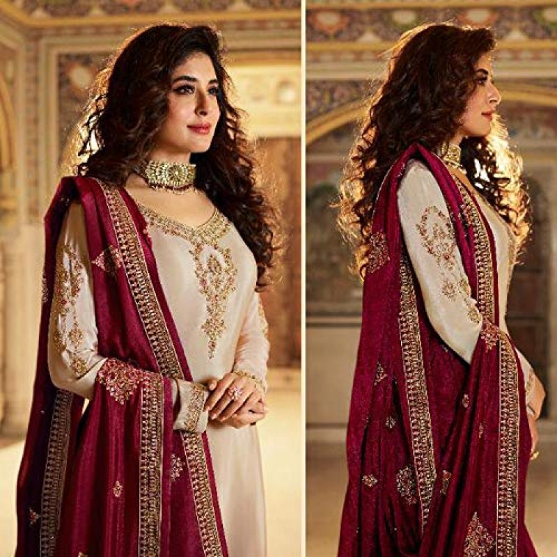 Designerharsha 무거운 자수 작업 파키스탄 인도 착용 Shalwar Kameez Palazzo Dupatta 정장