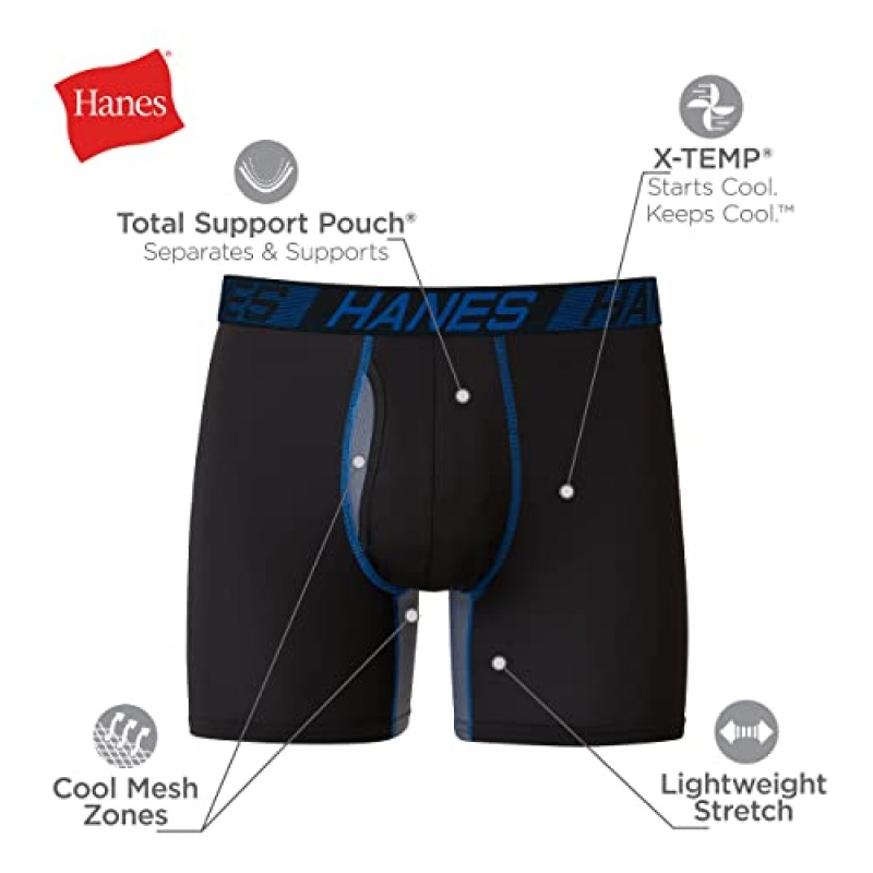 Hanes 남성 토탈 서포트 파우치 복서 브리프