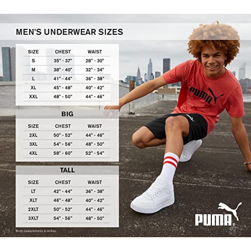 PUMA 남성용 3팩 퍼포먼스 복서 브리프