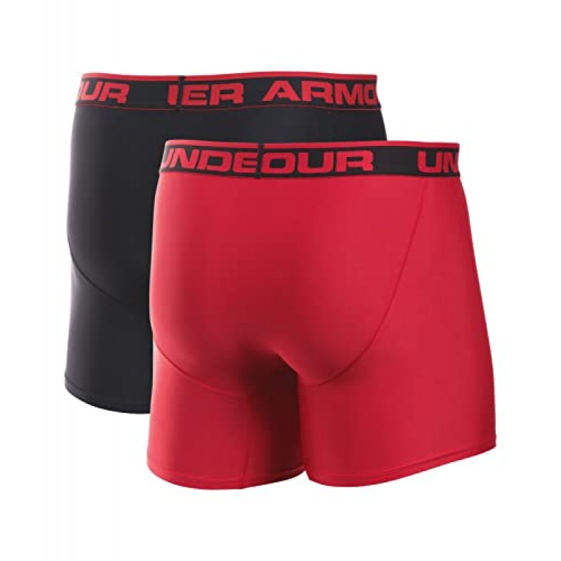 Under Armour 남성 오리지널 시리즈 6인치 박서조크 복서 브리프 - 2팩