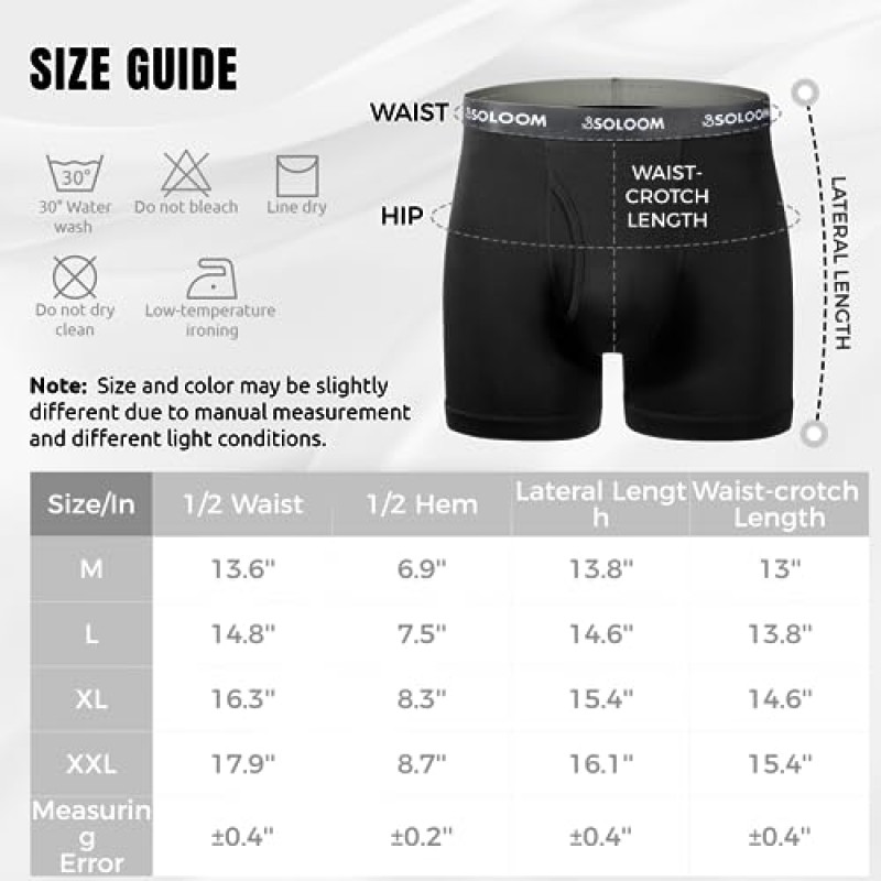 SOLOOM 남성 속옷 복서 브리프, 부드럽고 편안한 수분 흡수 브리프, 몸에 꼭 맞는 멋진 비스코스 속옷, 2팩