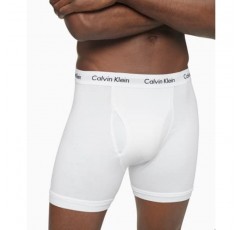 Calvin Klein 남성 코튼 스트레치 3팩 복서 브리프, 3 화이트, L