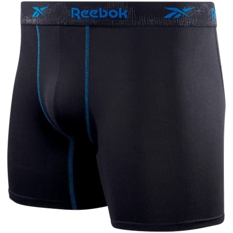 Reebok 남성용 액티브 언더웨어 - 스포츠 소프트 퍼포먼스 복서 브리프(8팩)