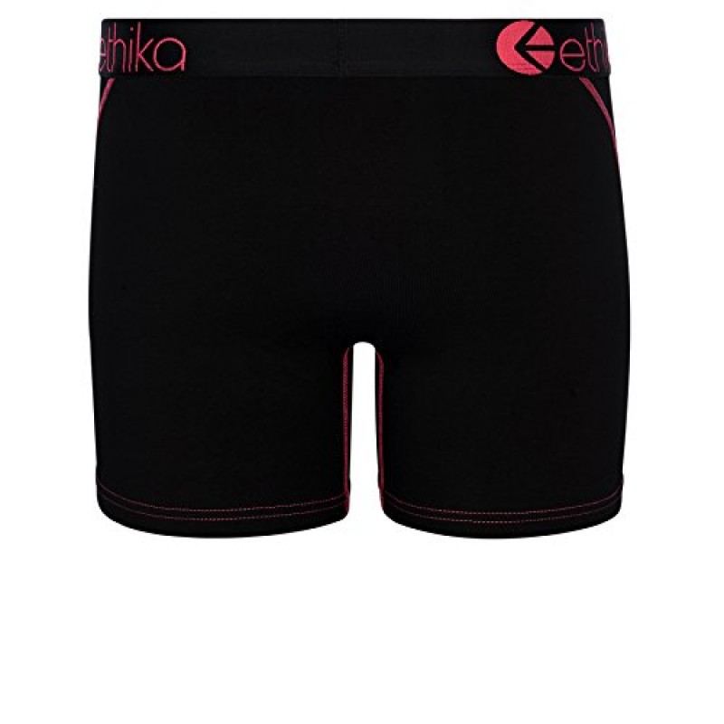 Ethika 남성 MID 복서 브리프 | 블랙 로즈