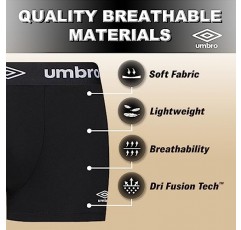 Umbro 남성 트렁크 속옷 - 짧은 4인치 안쪽 솔기, 남성용 통기성 면 속옷 6개 팩 - 면 스트레치 남성 속옷