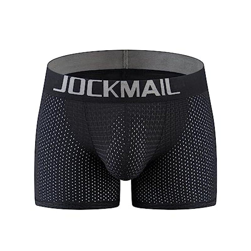 JOCKMAIL 메쉬 남성 속옷 복서 뒤로 남성 패딩 속옷 복서 엉덩이 패드 남성 복서