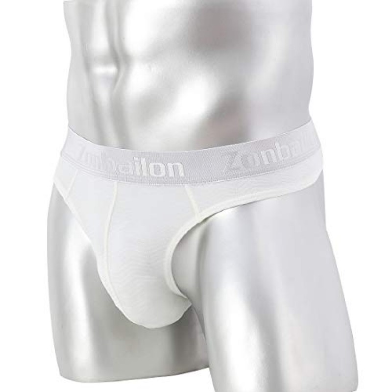 ZONBAILON Mens 섹시한 끈 팬티 속옷 G 스트링 Jock-Straps 브리프 볼 파우치 편안한 스트레치 와이드 허리 밴드 태그 없음