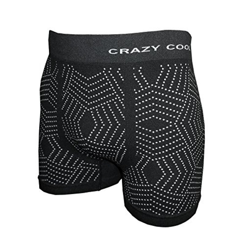 Crazy Cool® 남성용 편안하고 재미있는 나일론 심리스 짧은 복서 6팩