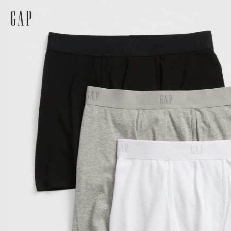 GAP 남성용 3팩 면 복서 브리프 속옷 속옷