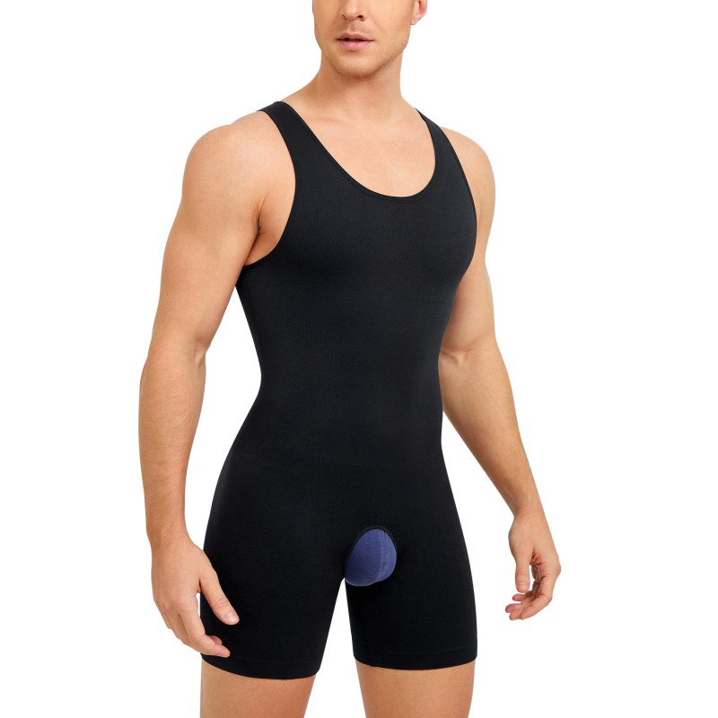 SOLCYSX Mens 민소매 전신 셰이퍼 속옷 슬리밍 압축 바디 슈트 Shapewear Tummy Control Fajas Para Hombres