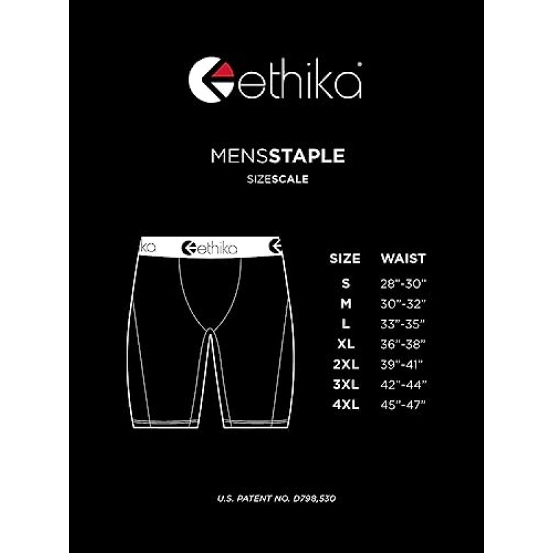 Ethika 남성 스테이플 복서 브리프 | 블랙 OG(RDB, 4X-대형)