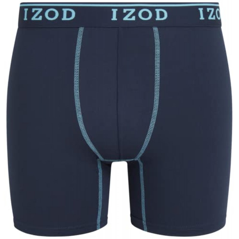 IZOD 남성 속옷 - 컴포트 파우치가 포함된 퍼포먼스 스트레치 복서 브리프(3팩)