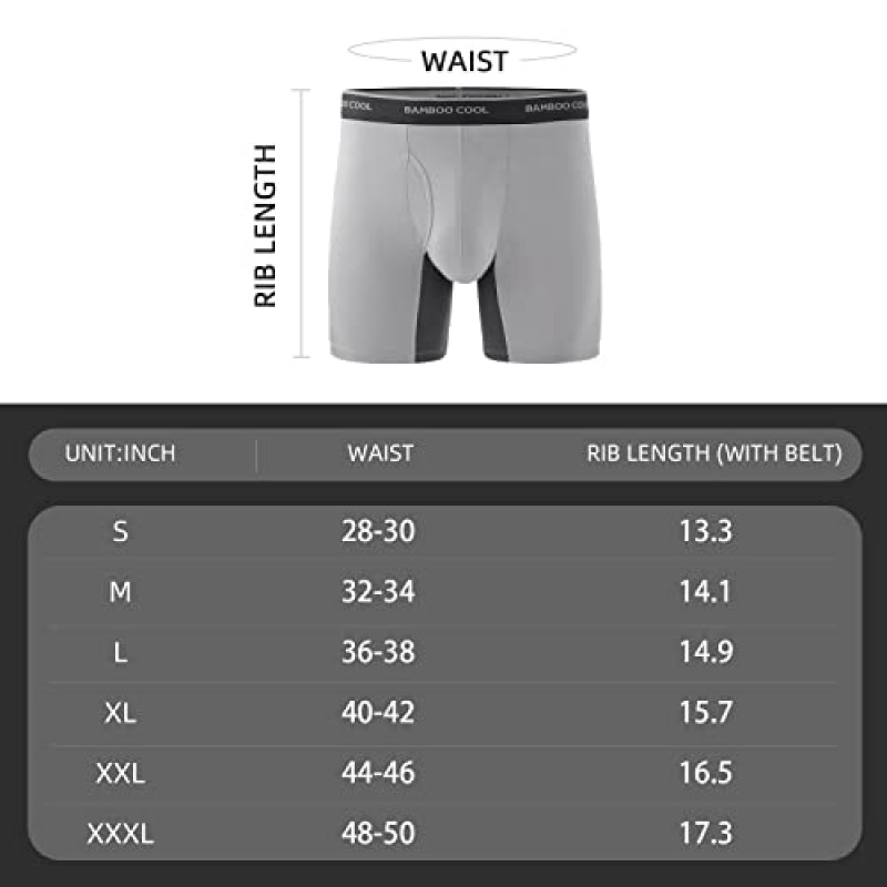 대나무 멋진 속옷 남성용 복서 팬티 부드럽고 편안한 남성 속옷 대나무 비스코스 통기성 속옷 4 팩