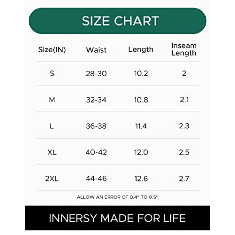 INNERSY 남성용 심리스 복서 브리프 통기성 속옷 수분 흡수 트렁크 4팩