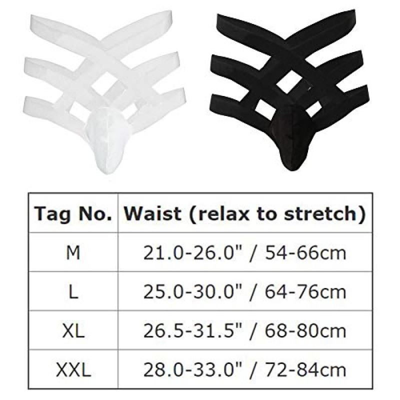 FYMNSI 남자의 섹시한 붕대 g-문자열 벌지 주머니 팬티 끈 팬티 T 백 스트랩 비키니 속옷 잠옷 란제리 속옷