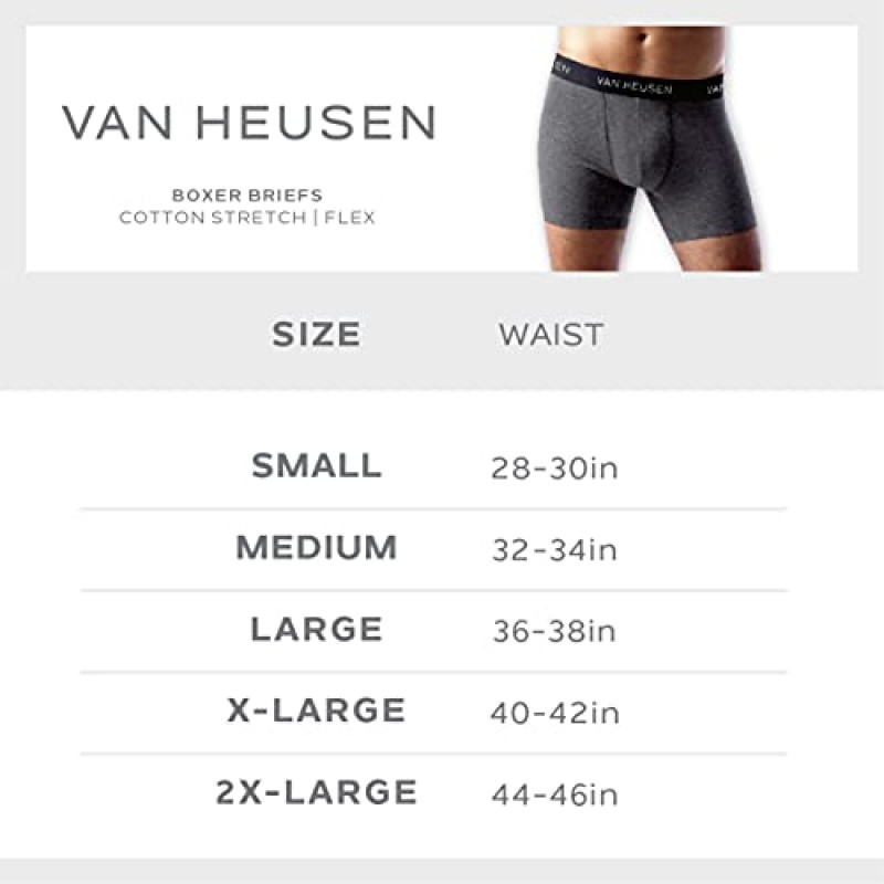 Van Heusen 남성 속옷 - 컨투어 파우치가 포함된 캐주얼 스트레치 박서 브리프(3팩)