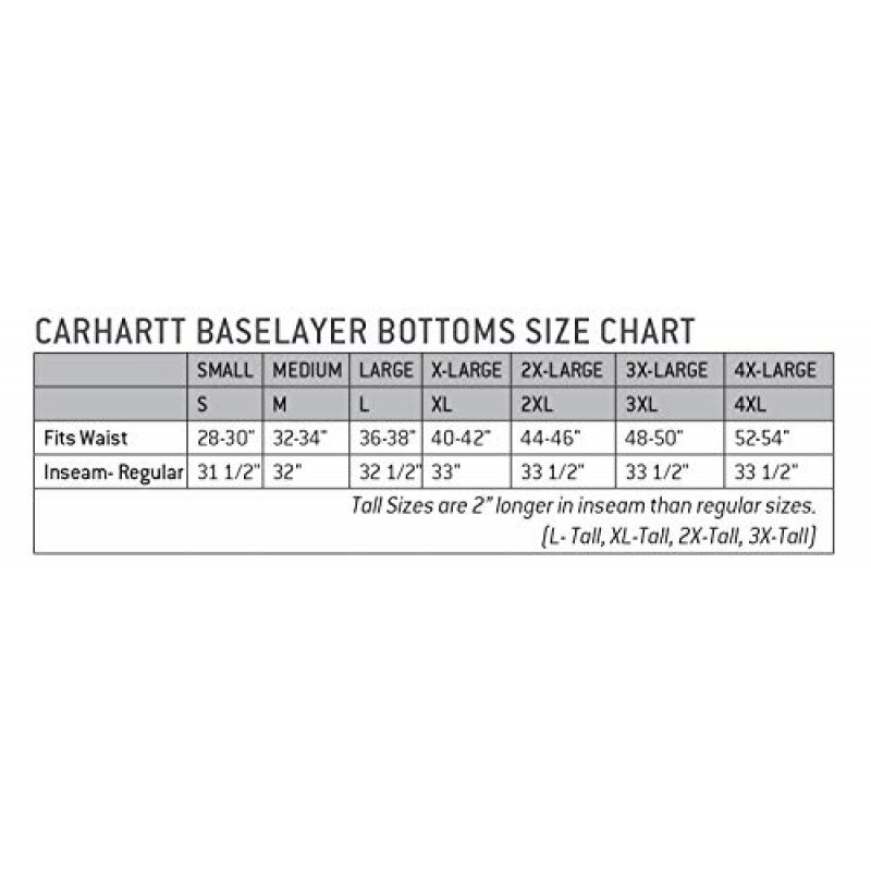 Carhartt 남성 포스 미드웨이트 합성 울 블렌드 베이스 레이어 팬츠