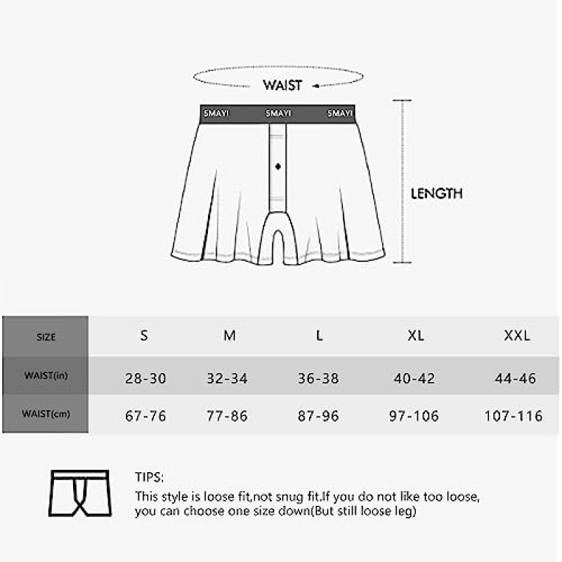 5Mayi 남성용 복서 남성용 코튼 남성용 속옷 복서 반바지 팩