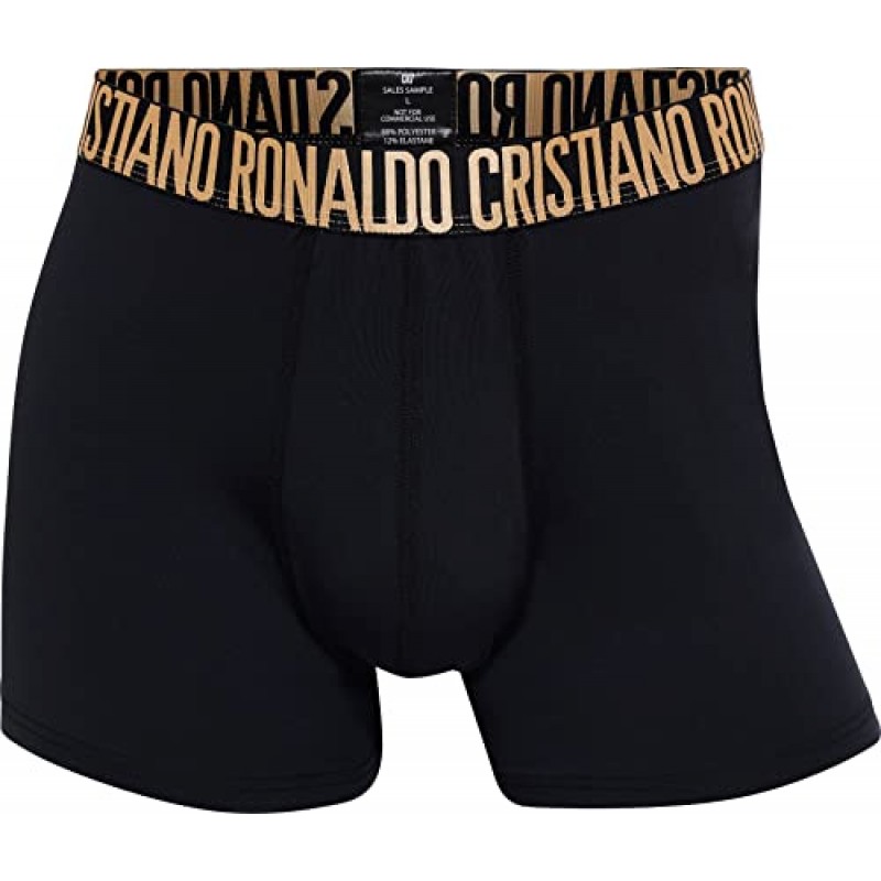 CR7 남성 트렁크 5팩 여행용 지퍼백 [블랙&골드] (S)
