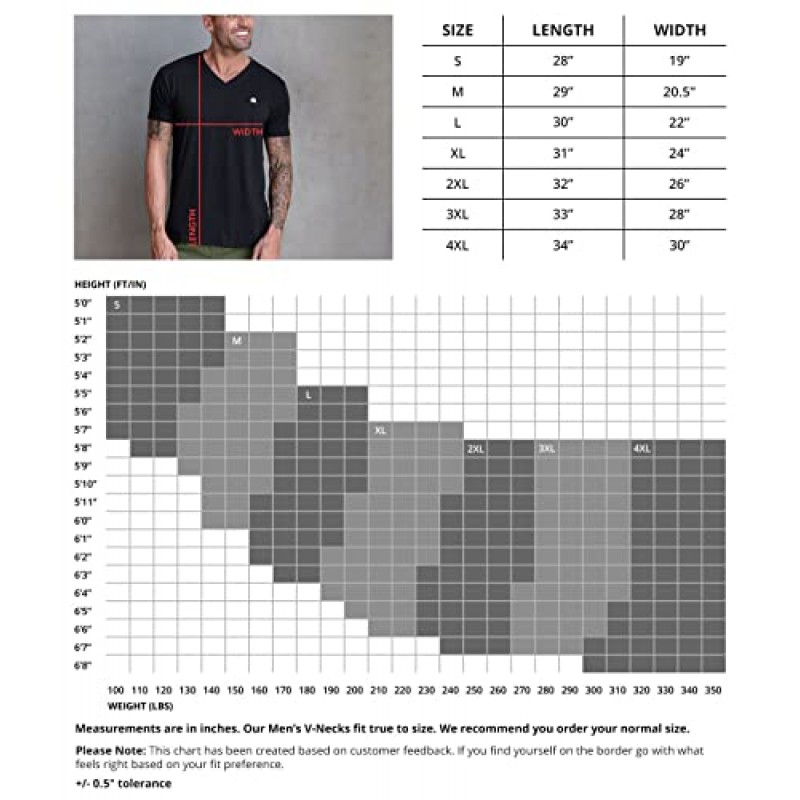 INTO THE AM 남성용 프리미엄 V 넥 티셔츠 - 모던 핏 티셔츠 S - 2XL V넥 언더셔츠