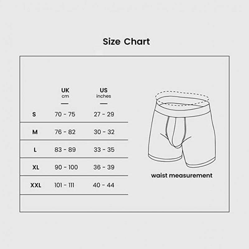 JustWears 복서 브리프 - 3개 팩 | 피부마찰 방지, 승차감 없음, 남성용 유기농 속옷 | 평상복이나 스포츠용