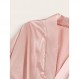 WDIRARA 여성 실크 새틴 잠옷 세트 4pcs 란제리 꽃 레이스 캐미 잠옷 가운 포함