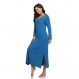 COLORFULLEAF 여성용 잠옷 긴 소매 부드러운 나이트 셔츠 V 넥 전체 길이 잠옷 캐주얼 라운지웨어