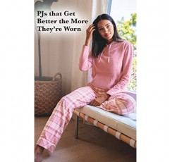 PajamaGram 여성용 플란넬 잠옷 세트 - 여성용 잠옷, 후드티 탑