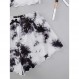 SOLY HUX 여성용 만화 프린트 양상추 트림 캐미 탑과 반바지 귀여운 파자마 세트 잠옷 Tie Dye M