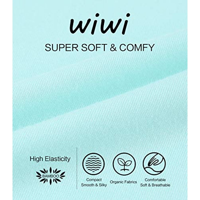 WiWi Womens 대나무 비스코스 잠옷 세트 바지가 있는 짧은 소매 탑 Pjs 소프트 V 넥 잠옷 경량 라운지웨어 S-3X