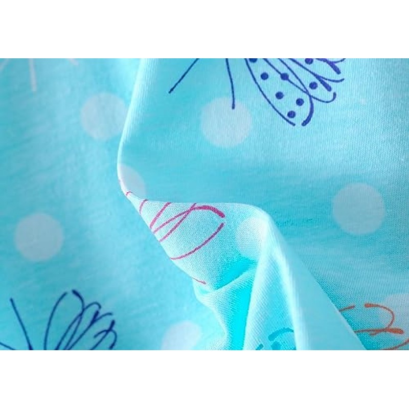 CHUNG 여성 코튼 파자마 세트 잠옷 pjs 반팔 셔츠 카프리 길이 자르기 바지 귀여운 생생한 프린트