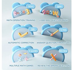 4세 이상 어린이를 위한 전자 수학 게임, 덧셈, 뺄셈, 곱셈 및 나눗셈 학습 교육 장난감, 여아용 선물 남아 4 5 6 7 8 9세, 교실 용품