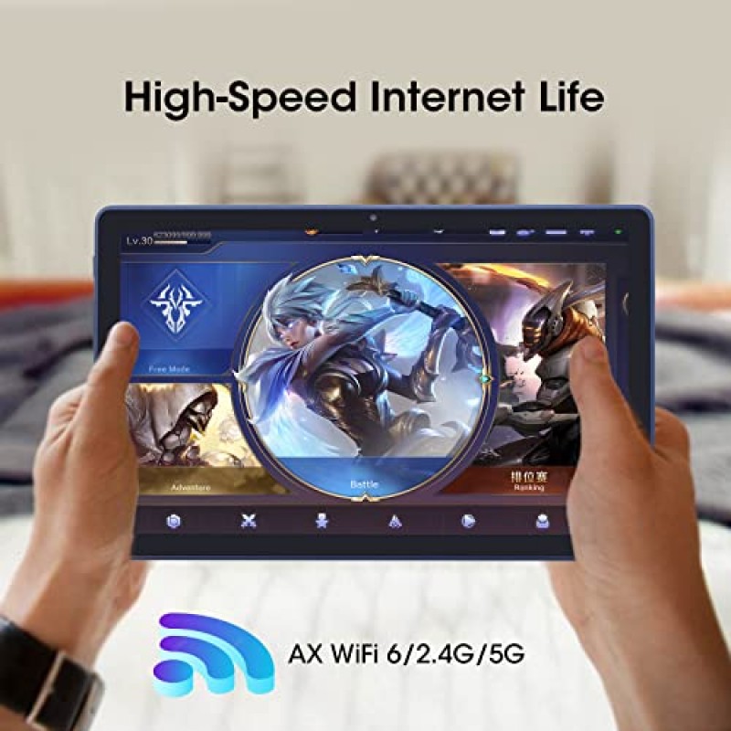 CWOWDEFU 태블릿 10인치 안드로이드 11 태블릿 PC 5G WiFi 6 태블릿 32GB ROM 태블릿 1332x800 IPS HD 터치 스크린 어린이 태블릿 10+ 인치(블루)