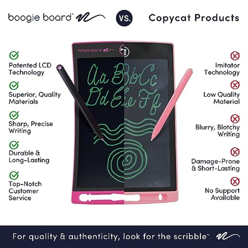 Boogie Board Jot Kids 어린이를 위한 정통 그리기 태블릿, 색칠공부 책 대체 드로잉 패드, 지저분한 색칠공부, 여행용 어린이 장난감, 어린이용 LCD 쓰기 태블릿, 4세 이상 선물, 파란색