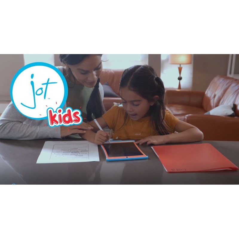 Boogie Board Jot Kids 어린이를 위한 정통 그리기 태블릿, 색칠공부 책 대체 드로잉 패드, 지저분한 색칠공부, 여행용 어린이 장난감, 어린이용 LCD 쓰기 태블릿, 4세 이상 선물, 파란색