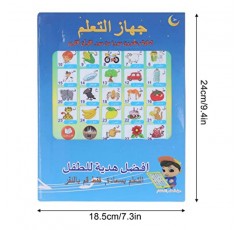 VGEBY 어린이 학습 기계, 다기능 아랍어 학습 기계 밝은 색상 어린이 조기 교육 지능형 도서 교육 어린이를위한 학습 장난감 3 ~ 6 세