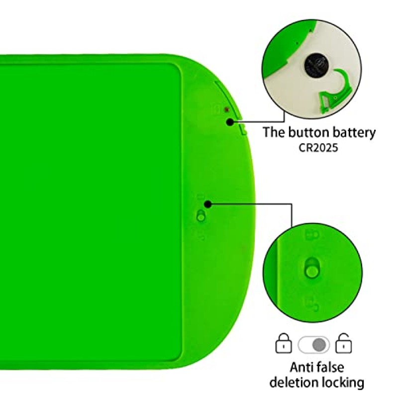Leasote 1 세트 LCD 그리기 태블릿 재사용 가능한 유연한 유용한 어린이 LCD 전자 쓰기 낙서 태블릿 용품 10 인치 녹색
