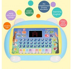어린이 학습 태블릿, 학습 태블릿 유아 교육용 전자 전자 음악 교육용 LED 학습 태블릿 (하늘색)