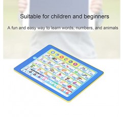 Joyzan ABC 사운드 북 학습 태블릿 장난감 영어 학습 대화 형 태블릿 교육용 태블릿 장난감 3 세 이상 유아를위한 알파벳 학습