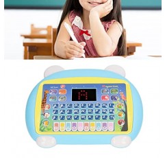어린이 학습태블릿, LED 유아학습 질문모드 유아교육용 전자음악(연청색)