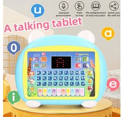 어린이 학습, 어린이 학습 태블릿, 대화형 LED 전자 질문 모드, 조기 교육, 단어 맞춤법(하늘색)