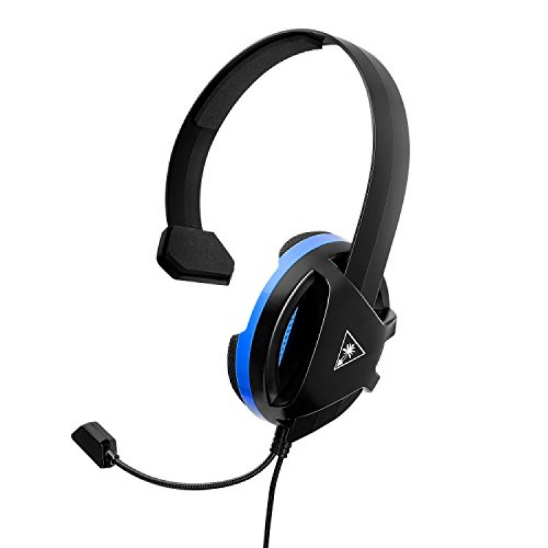 Turtle Beach Recon Chat PlayStation 헤드셋 – PS5, PS4, Xbox Series X, Xbox Series S, Xbox One, Nintendo Switch, 모바일 및 3.5mm PC – 안경 사용 가능, 고감도 마이크 - 블랙