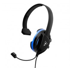 Turtle Beach Recon Chat PlayStation 헤드셋 – PS5, PS4, Xbox Series X, Xbox Series S, Xbox One, Nintendo Switch, 모바일 및 3.5mm PC – 안경 사용 가능, 고감도 마이크 - 블랙