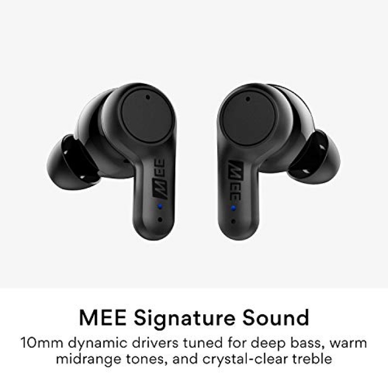 MEE audio X20 진정한 무선 이어버드 - 충전 케이스가 포함된 Bluetooth 5.0 스테레오 헤드폰 - 이어폰의 능동형 소음 차단 - IPX4 땀 방지, 내장 헤드셋, 마이크 및 터치 컨트롤